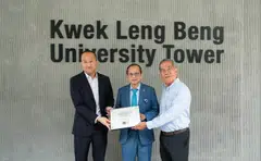 From left: Sherman Kwek, CDL group CEO; Kwek Leng Beng, executive chairman of Hong Leong Group and CDL; and Professor Tan Thiam Soon of SIT.