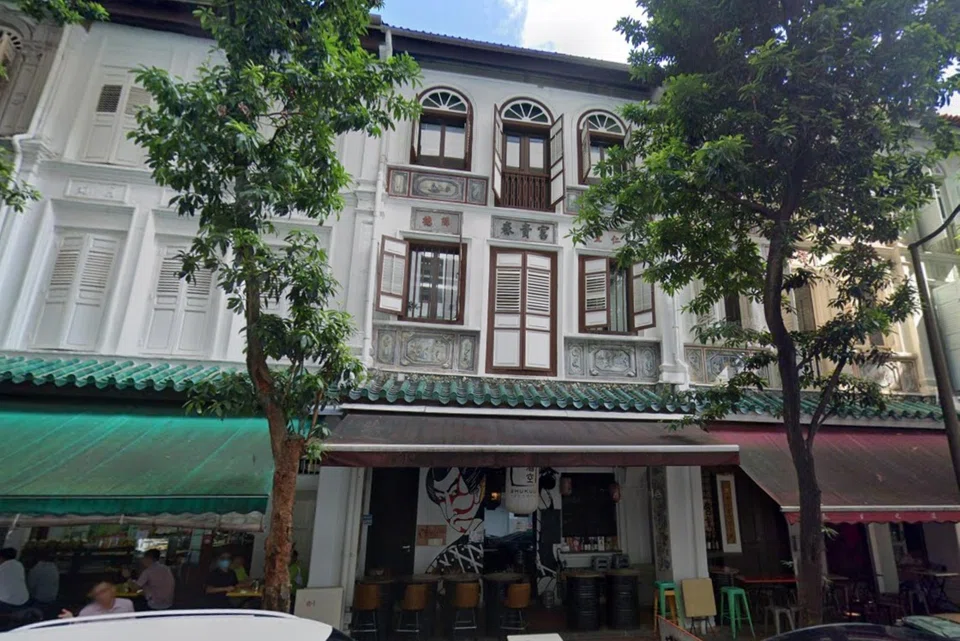 One of the six shophouses sold by Singapore-incorporated Anpora Real Estate is at 8 Stanley Street (centre).