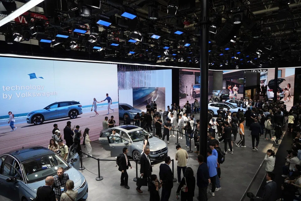 The show, which runs through early next month, comes as NEV sales hit a milestone in early April, accounting for over 50 per cent of cars sold in China.