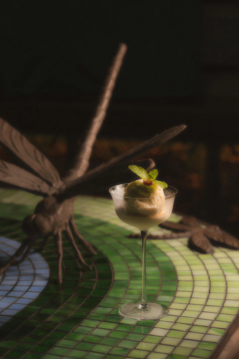 A craft cocktail at Dragonfly.