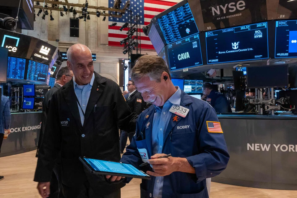 The S&P 500 dropped 0.9 per cent to 5,584.54, while the Nasdaq Composite Index fell 2.0 per cent to 18,283.41, snapping a run of seven straight records on the tech-focused index.