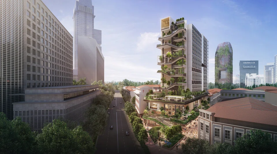 TMW Maxwell sits on the site of the former Maxwell House, a 13-storey commercial building at 20 Maxwell Road. 