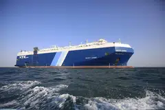 Cargo ship Galaxy Leader has been anchored off a Yemeni port controlled by Houthi rebels since it was seized by armed men in November. 