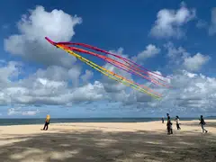 The hot weather has not thinned crowds at popular beach and resort destinations such as Kuala Terengganu in Malaysia.