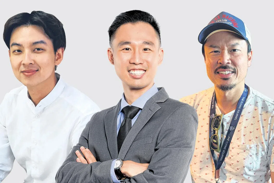 SMEs can manage risks better with insurance, say roundtable panellists. From left: Lester Wee, account manager at Brian Mae; Goh Shun Quan, head of underwriting, retail and SME at QBE Singapore; and Jack Ho, owner of The Flying Squirrel.