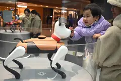 Weilan’s AI dog, called “BabyAlpha”, sells for between 8,000 and 26,000 yuan, and the company says 70% of buyers are families with young children.
