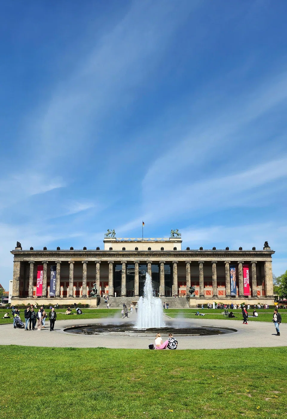 The Altes Museum, designed by Karl Friedrich Schinkel, opened in 1830 and is considered a masterpiece of classical architecture.
