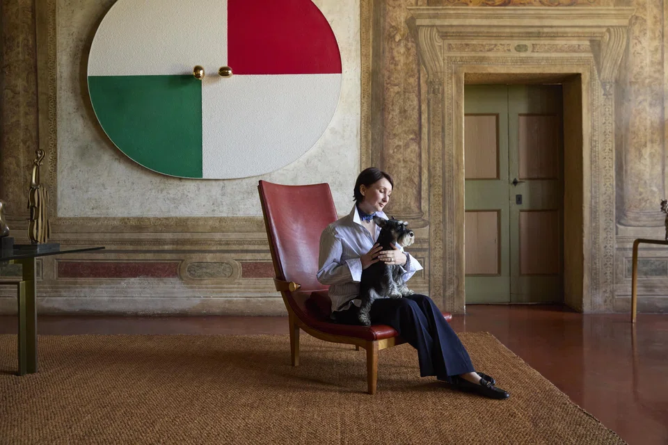  A family member is pictured in the mansion.