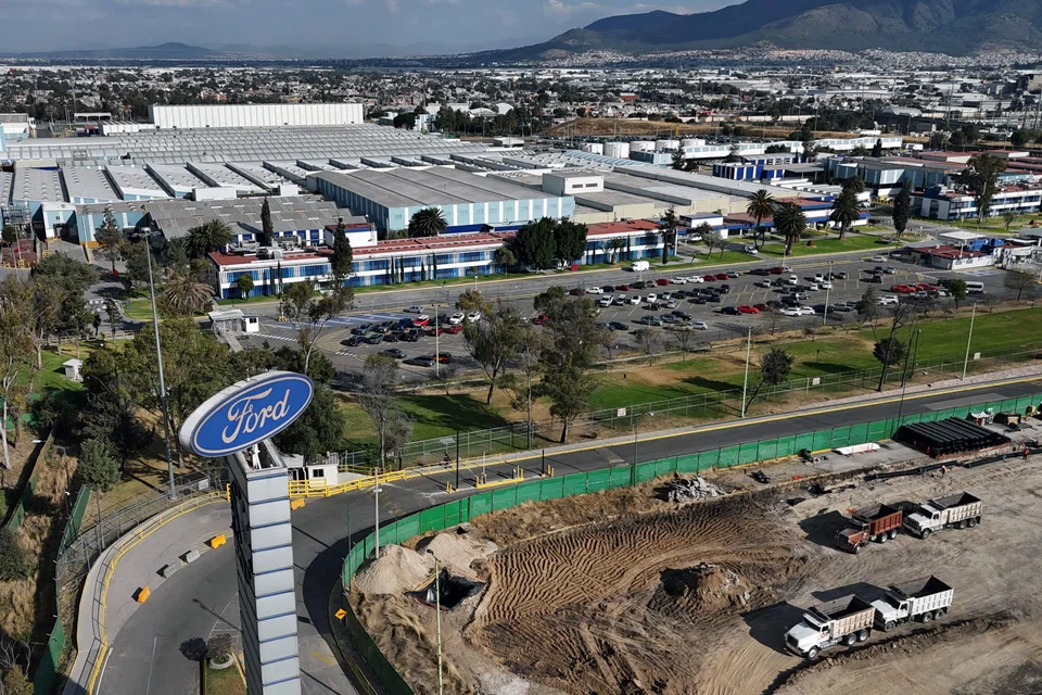 An aerial view of the Ford factory in Cuautitlan Izcalli, Mexico, Jan 30, 2025. 