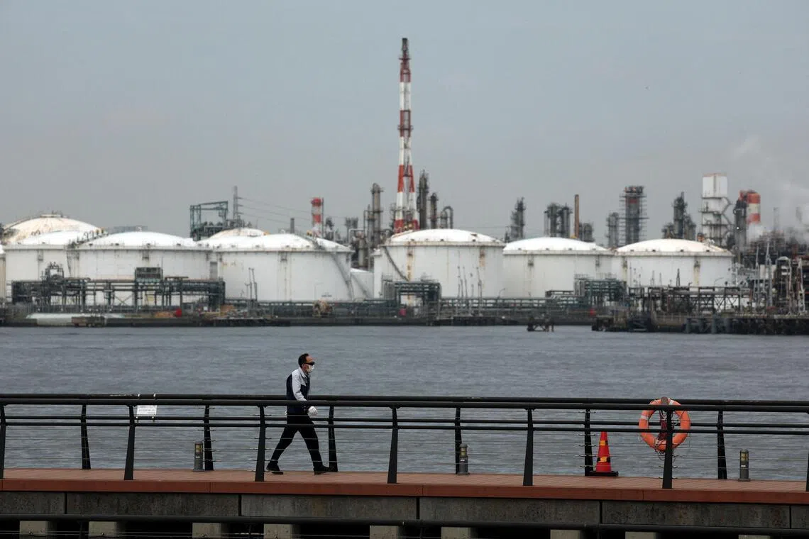 An oil refinery in the Keihin Industrial Zone in Kawasaki, south of Tokyo, Japan, March 17, 2026. 