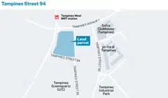 The plot in Tampines has a site area of 23,510.7 sq m and a maximum gross floor area of 61,834 sq m. It can potentially yield 585 units.