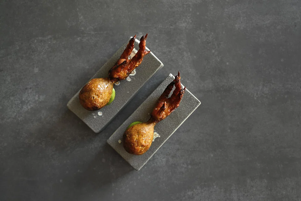 Ayam percik translated into a spicy tsukune.