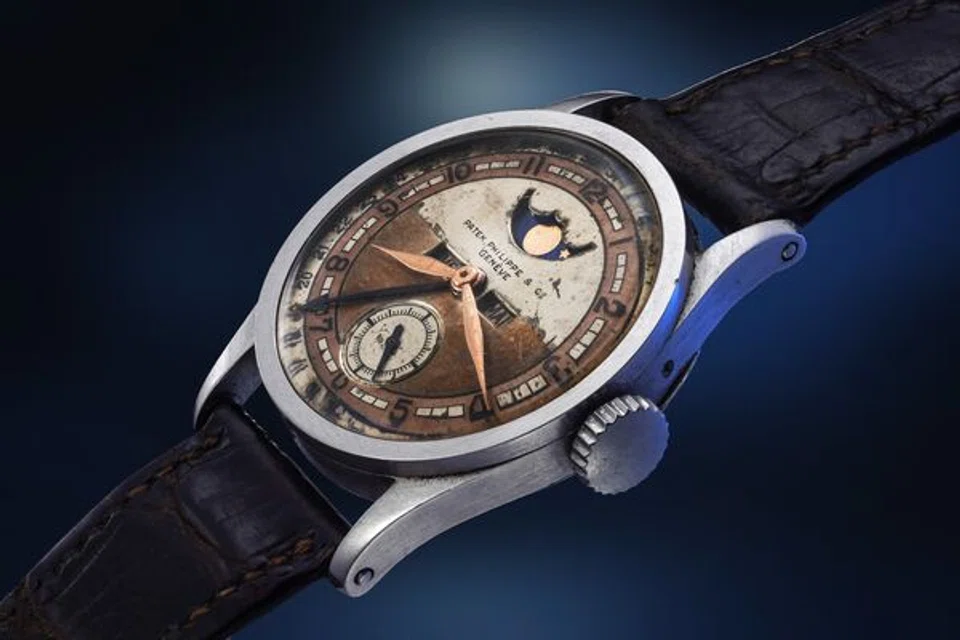 The Patek Reference 96 Quantieme Lune. Only eight versions were made, and a mere three had this dial configuration. 