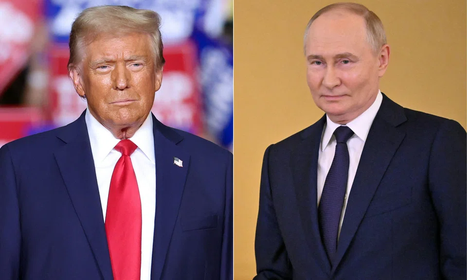 Russian President Vladimir Putin (right) on Thursday congratulated US president-elect Donald Trump on winning the US election and said Moscow was ready for dialogue with Trump.
