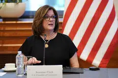 US Chamber of Commerce CEO Suzanne Clark noted that firms are engaging in 'quiet work' to promote policy behind the scenes rather than 'rushing to outrage'.