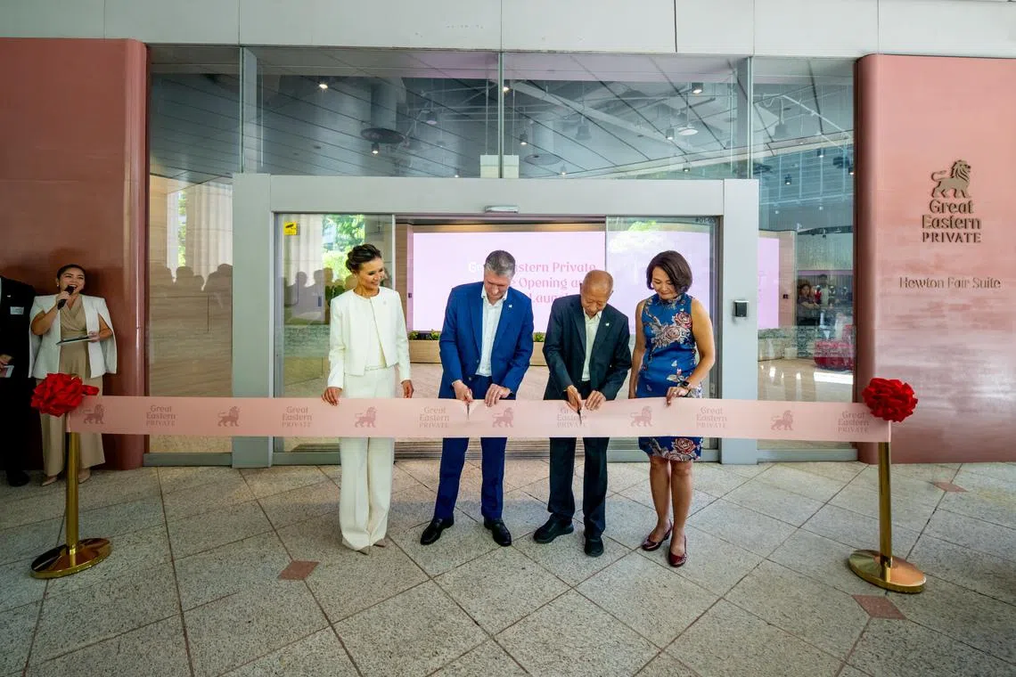 From left: Abby Leung, group head of high net worth, Greg Hingston, group chief executive officer; Soon Tit Koon, chairman; and Kwek-Perroy Li Choo, managing director of group integrated propositions and platforms.