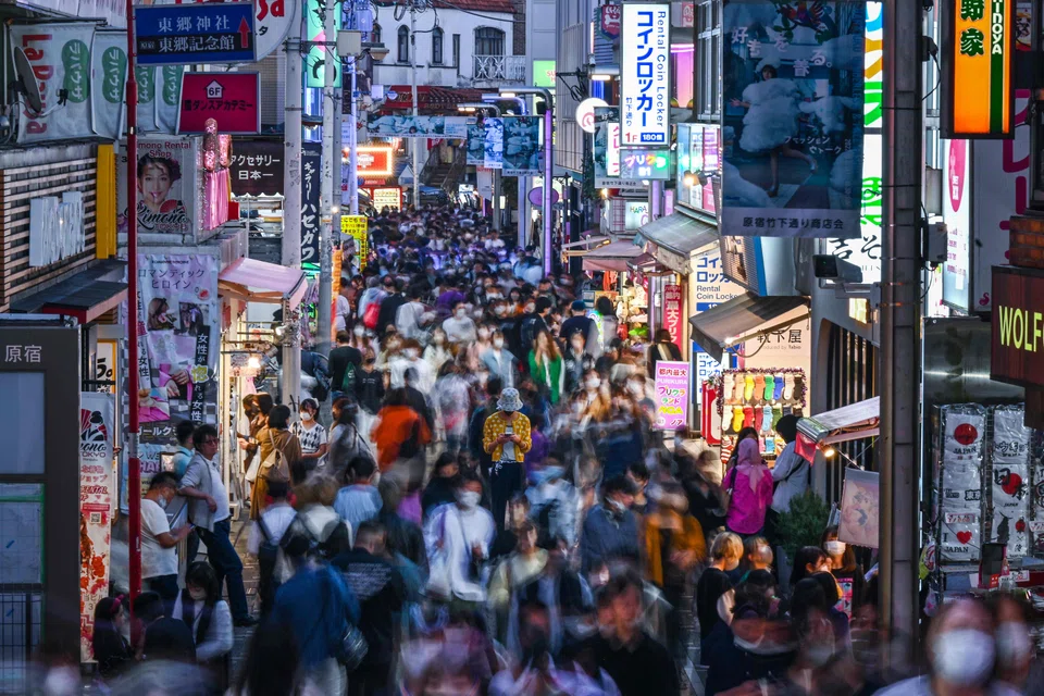The hustle and bustle on Takeshita Street in Tokyo's Harajuku area, October 2022. 