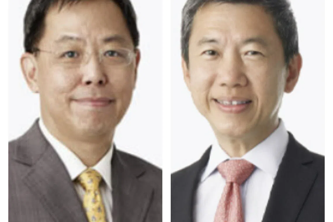 Yeo (left) is retiring from his role nearly 10 years since his appointment to the position. Non-executive independent director Adrian Chan (right) will be appointed as chairman of the audit and risk committee. 