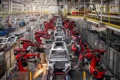 Robotic arms assemble cars in the production line for Leapmotor's EVs at a factory in China's Zhejiang province. Western alarm at Beijing’s intention to build up its technology industries has been rising for a while now. 