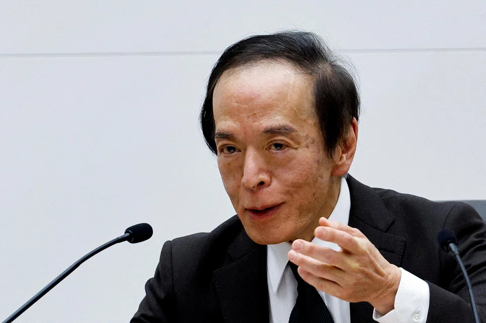 Bank of Japan governor Kazuo Ueda (above) said he discussed with Prime Minister Fumio Kishida recent currency moves, as well as economic developments after the BOJ’s decision to end negative interest rates in March.