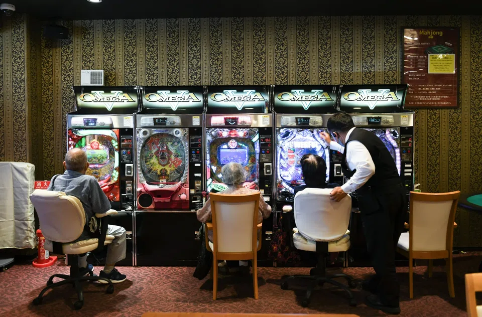 The mechanism is simple: players shoot small steel balls up into an array of pins while trying to land them in specific pockets to trigger jackpots and win more balls. 