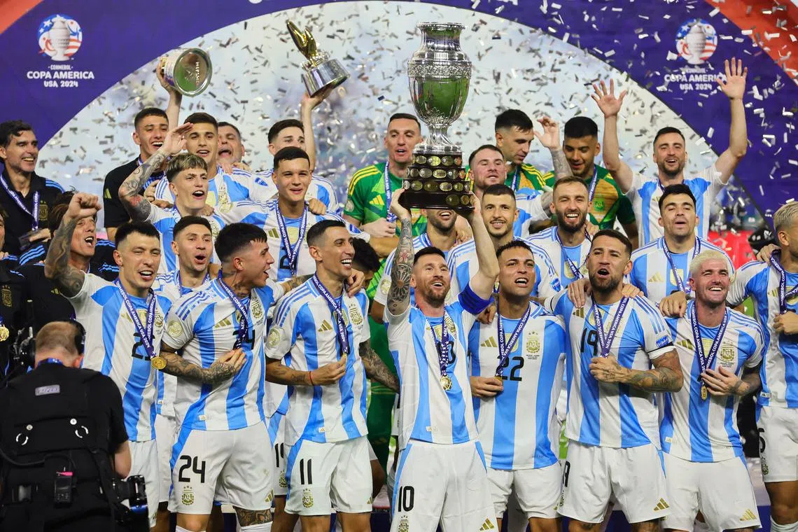 Argentina’s latest title comes on the back of their triumphs at the 2022 World Cup and 2021 Copa America, and gives eight-times Ballon d’Or winner Lionel Messi the perfect sendoff in what is likely his last international tournament.