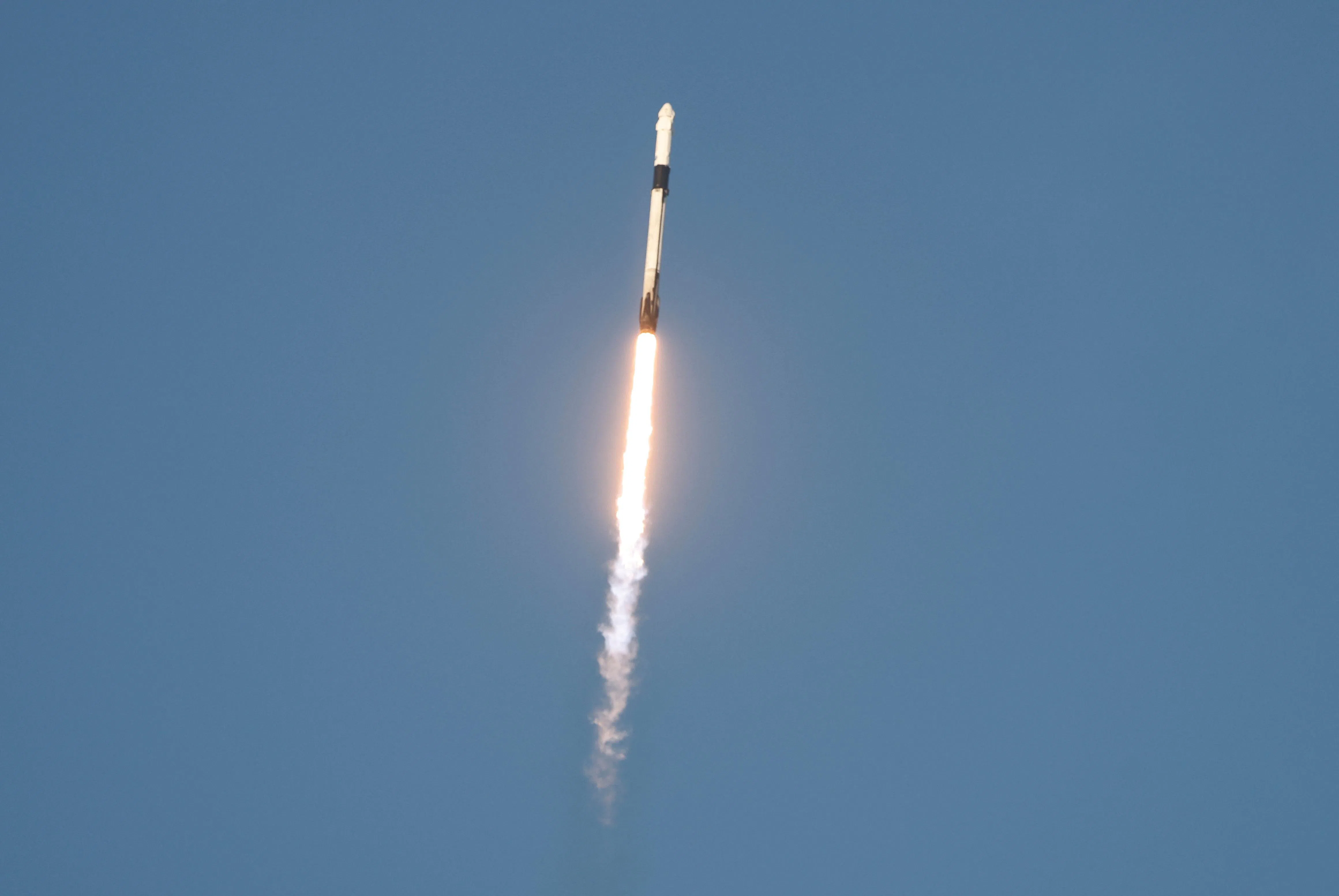 Stuck Nasa astronauts one step closer to home after SpaceX crew-swap launch