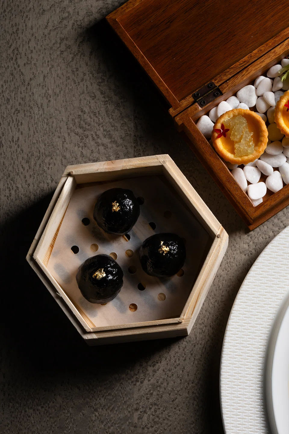 Bouncy balls of jellied pork knuckle.