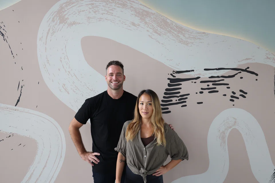 Peter Thew (left) and Alicia Pan, founders of Yoga Movement. The couple had previously rejected investment offers as they wanted to retain complete ownership of the brand.