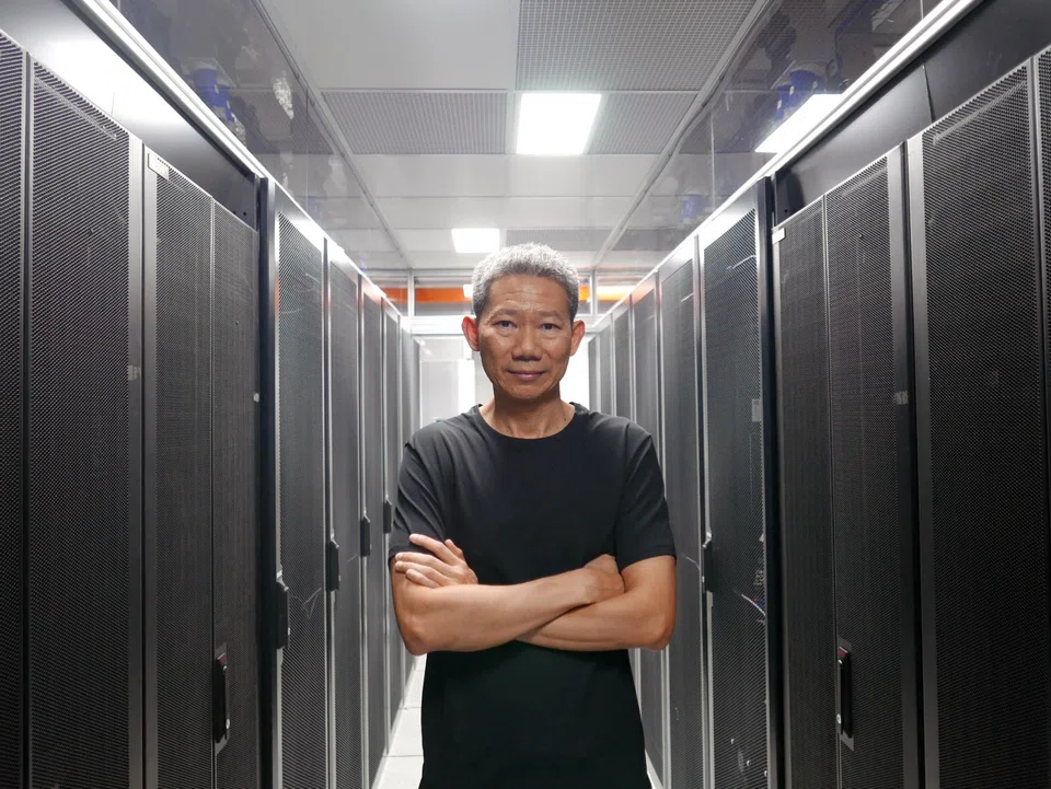 Ready Server director Alan Woo at his company's tropical data centre in Kallang, Singapore.