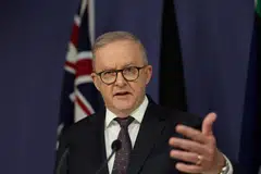 Australian PM Anthony Albanese’s Labor party polled 27 per cent in a new survey, compared with 37 per cent a year earlier.