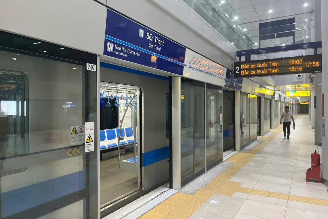 An underground metro station at District 1. The line is funded primarily through Japan’s official development assistance.