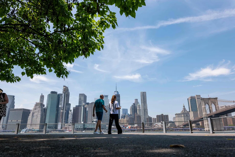The Brooklyn waterfront overlooking Manhattan. This part of New York City is seeing renewed industrial activity as manufacturing businesses set up home there.