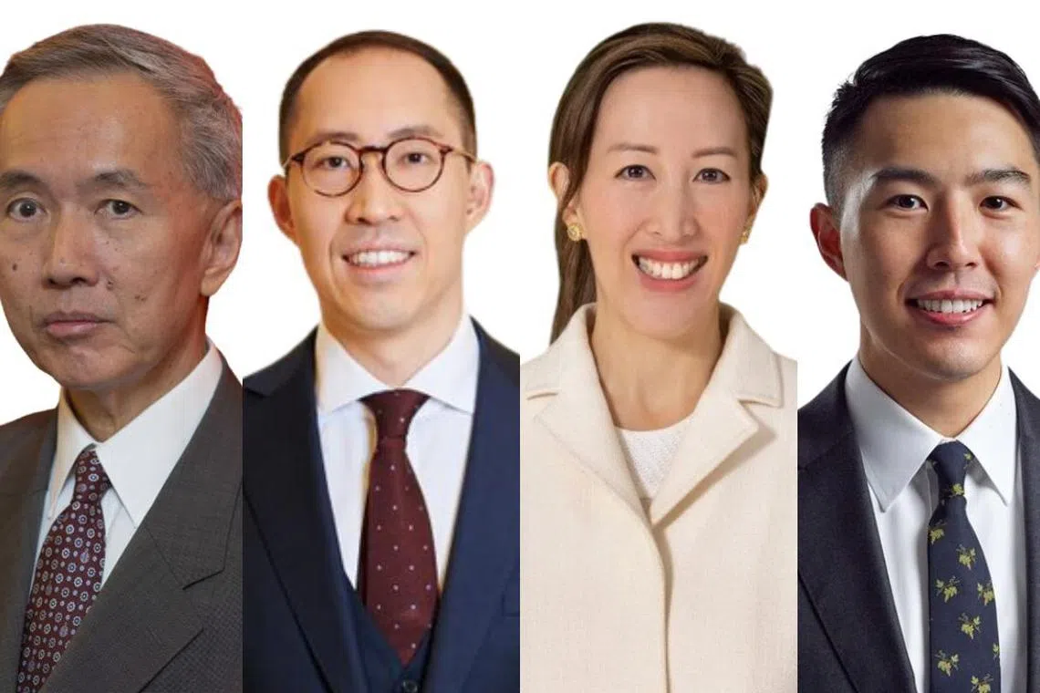 From left: Robert Ng and his three children Daryl Ng, Nikki Ng and David Ng, have 14 days from the date of the notice to submit representations to the registrar.