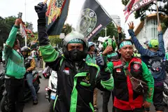 Drivers in Indonesia are protesting what they describe as exploitative app policies and regulatory negligence.