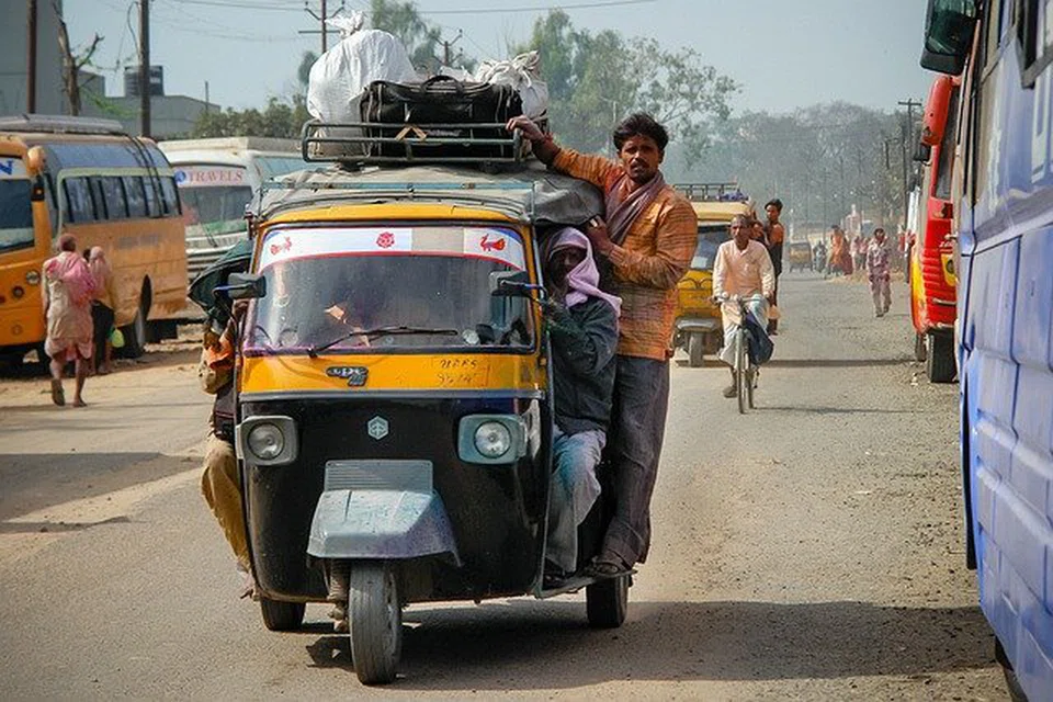 Autorickshaws are a popular mode of transport in India.