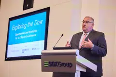 George Ferraz, intermediary relationship manager at global asset manager State Street Global Advisors, was the keynote speaker at “Exploring the Dow: Opportunities and strategies for US equities investments”. The panel discussion was held on Nov 9 at the Singapore Exchange Auditorium. 