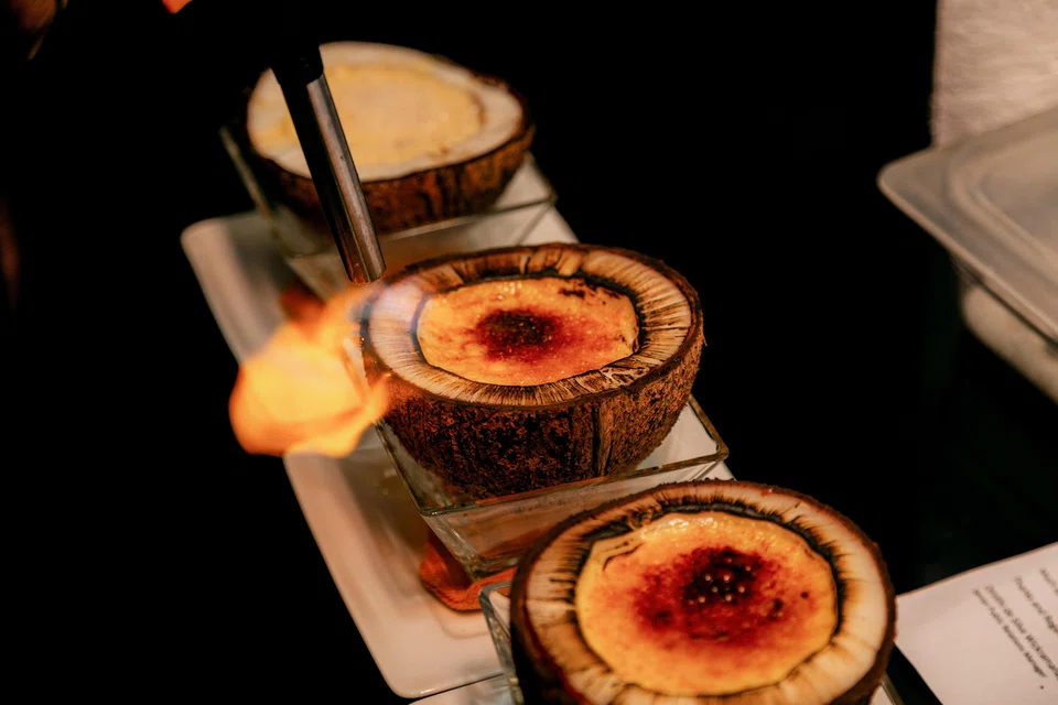 Coconut creme brulee.