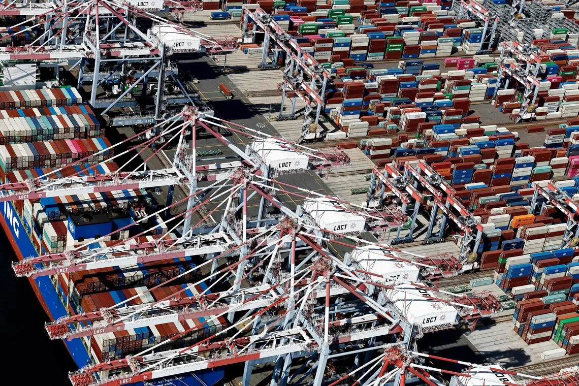 The Port Of Long Beach, California.  A trade war triggered by President Trump’s tariffs alone could result in a US$1 trillion hit to the US economy over the next decade, according to the latest analysis from Yale University’s Budget Lab.