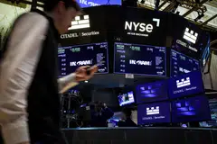 The Dow Jones Industrial Average fell 53.32 points, or 0.13 per cent, at the open to 41,998.87. 