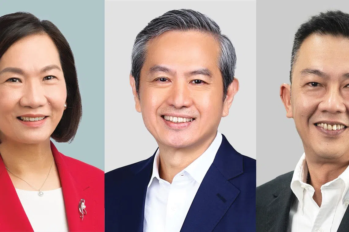 From left: Helen Wong, Group CEO, OCBC; Stephen Ho, executive director and CEO, Hong Leong Asia; Julian Ng, CEO, Grand Venture Technology