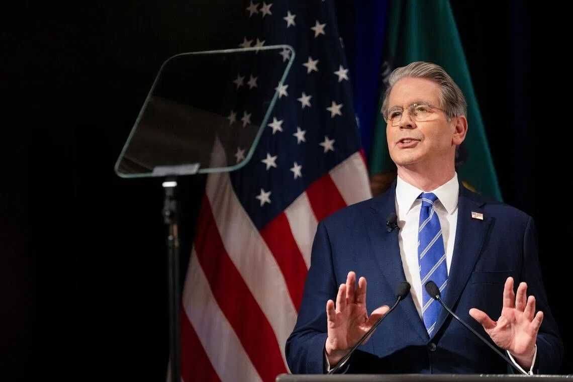 US treasury secretary Scott Bessent speaks during an Economic Club of Minnesota event in Golden Valley, Minnesota, Jan 8, 2026. 
