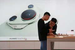 Huawei’s luxurious flagship stores display premium products ranging from smartphones to tablets, smartwatches, televisions and even electric vehicles.