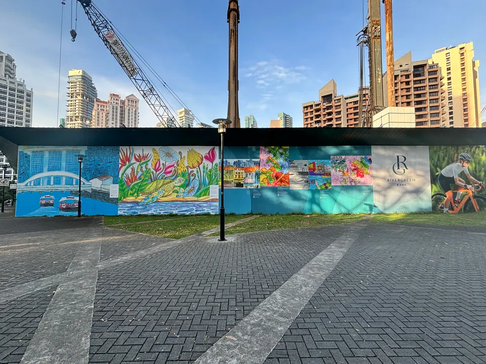 The canvas for this piece of community art is located along Kim Seng Linear Park, in the River Valley area.