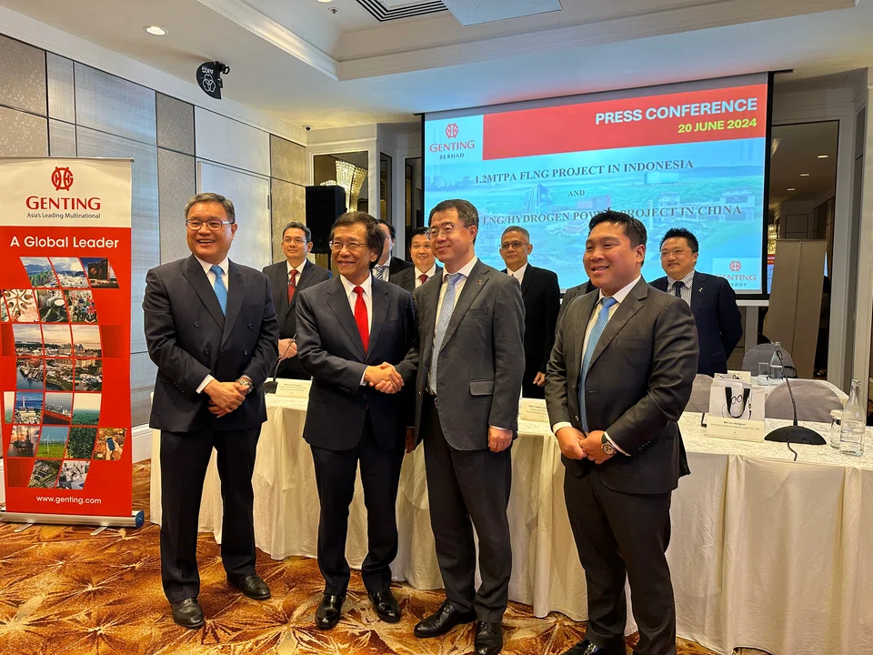 From left: Genting Bhd CEO Tan Kong Han, Genting Bhd executive chairman Lim Kok Thay, Wison New Energies chairman Liu Hongjun, and Genting Bhd deputy CEO Lim Keong Hui.