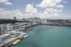 Moving the Singapore Cruise Centre, which is part of HarbourFront Centre (left), will allow for greater waterfront connectivity in the HarbourFront area. 