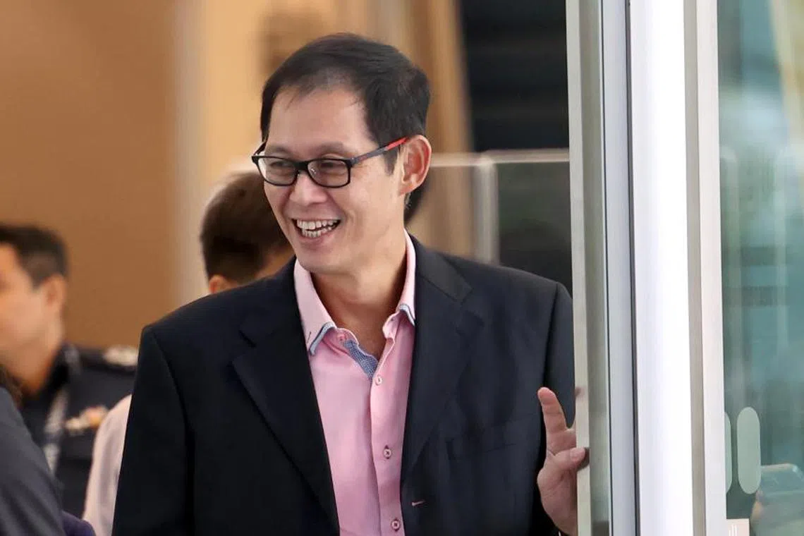 Goh Jin Hian outside the State Courts on Sep 20, 2023. Goh was on Jan 24 found liable for breach of director’s duties, statutory duties and losses suffered by IPP.  