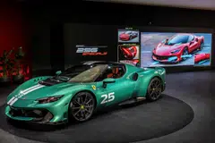 The new Ferrari 296 Speciale is displayed in Maranello, Italy.