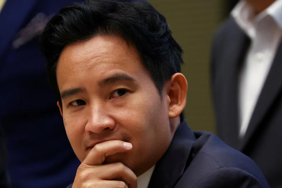 FILE PHOTO: Move Forward Party leader, Pita Limjaroenrat looks on during a press conference following a meeting with coalition partners in Bangkok, Thailand, May 18, 2023. REUTERS/Athit Perawongmetha/File Photo