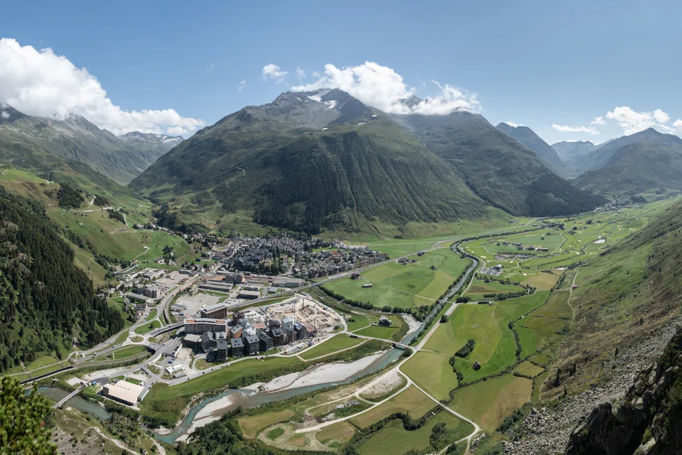 Andermatt's verdant landscape in
summer is great for hiking.